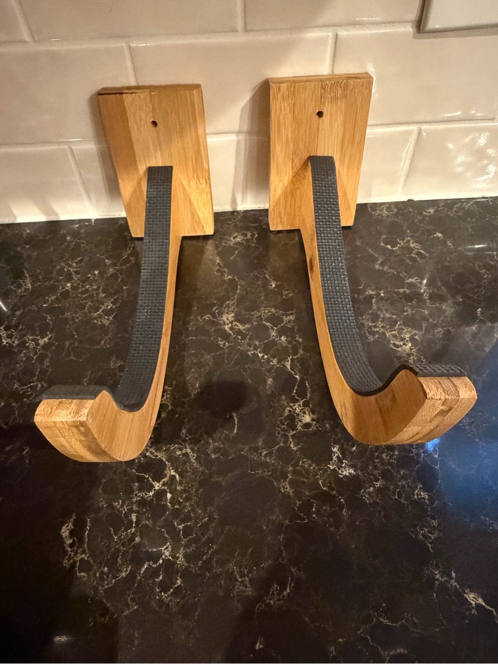 Teak Wood Wall Mount Surfboard Arms
